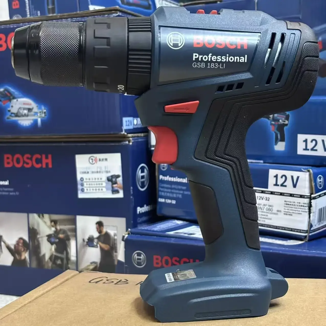 Bosch Drill Gsb 18V - Furadeira de Impacto Bosch GSB 183-LI